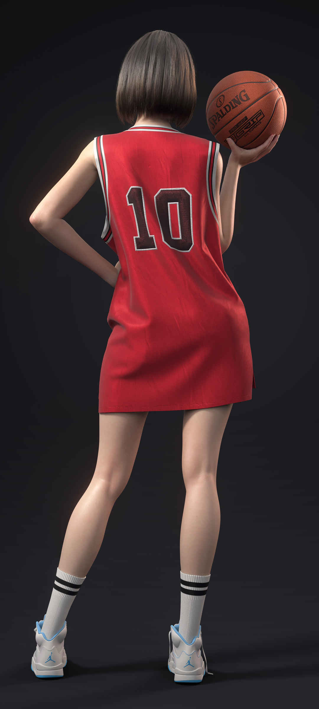 3D美女红色球服卢静赤木晴子图片
