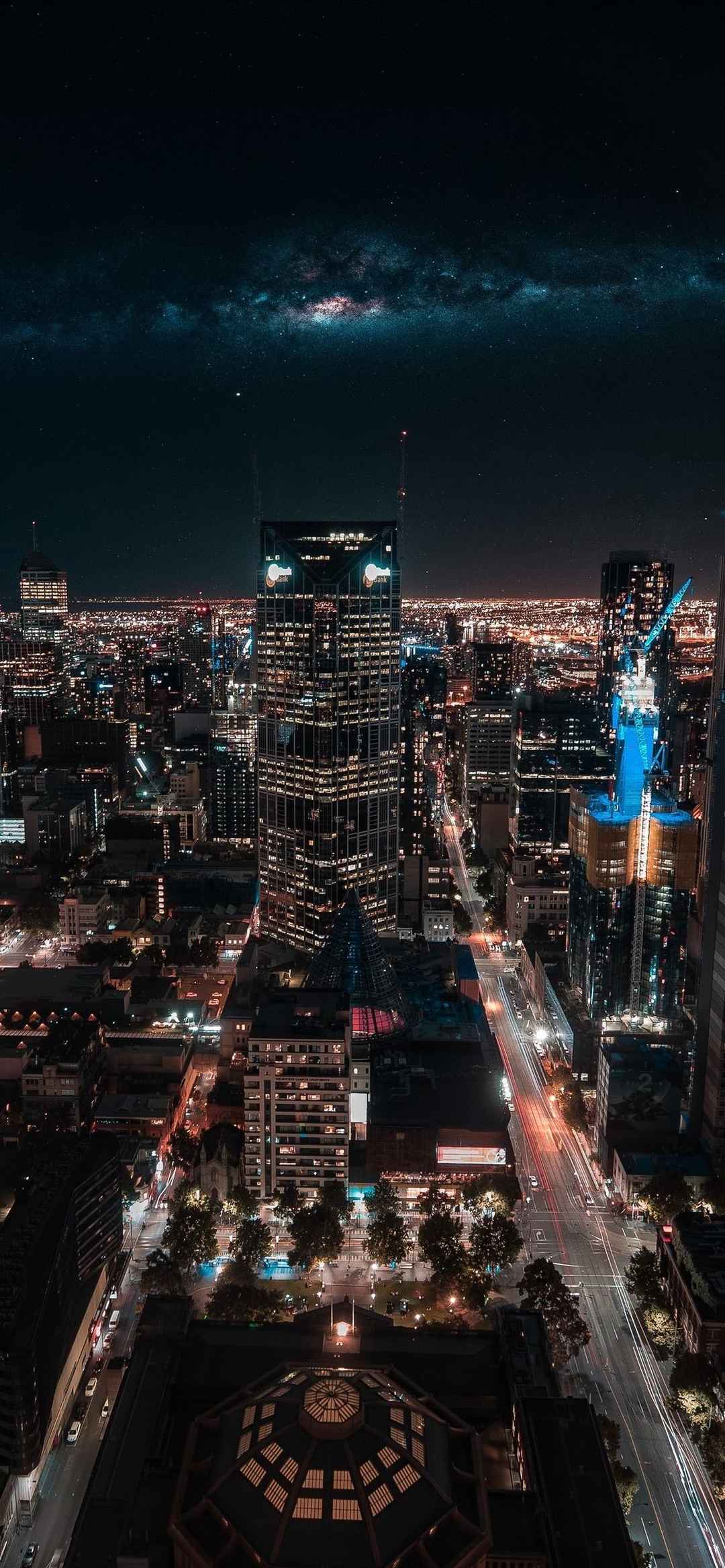 大城市夜景摄影超清手机壁纸2340x1080