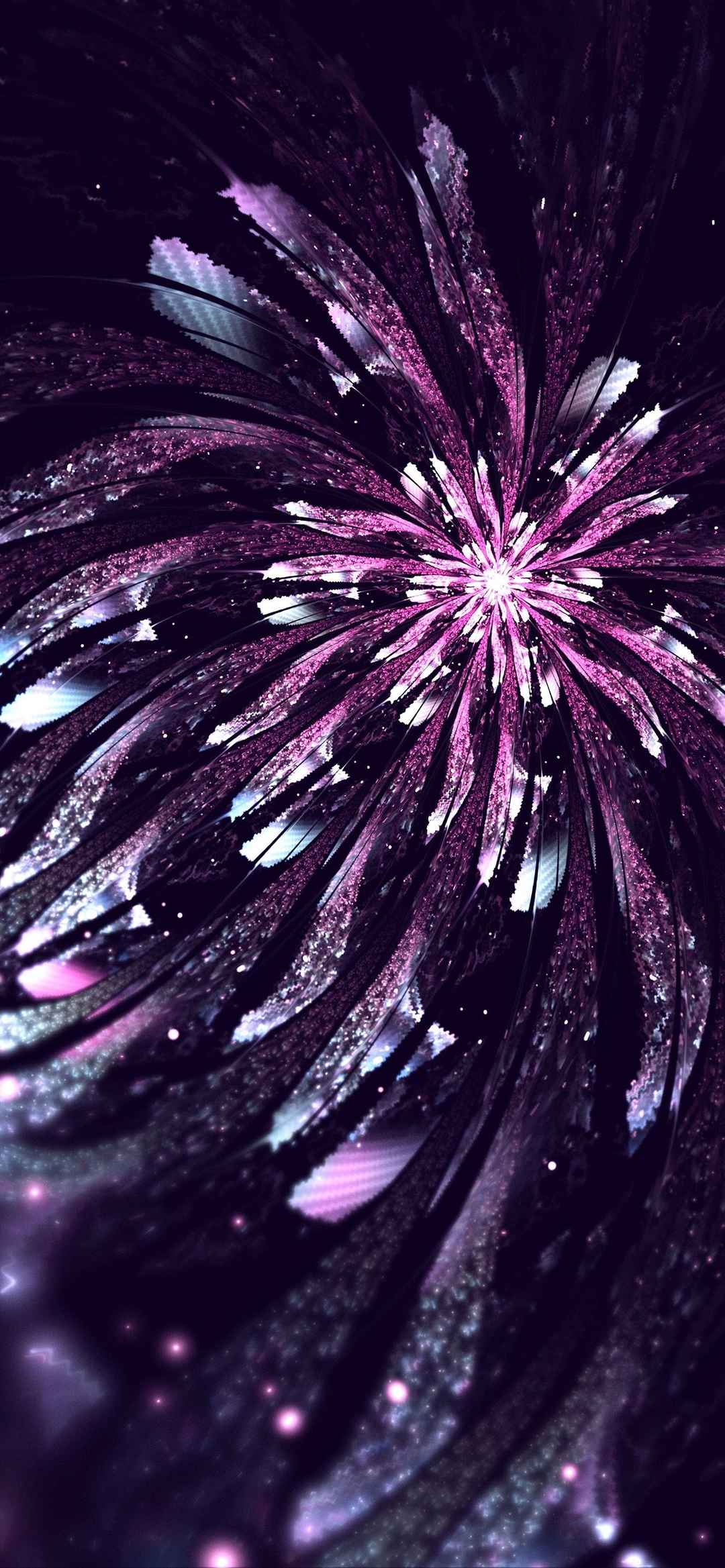 紫色花朵绽放梦幻仙气壁纸图片-