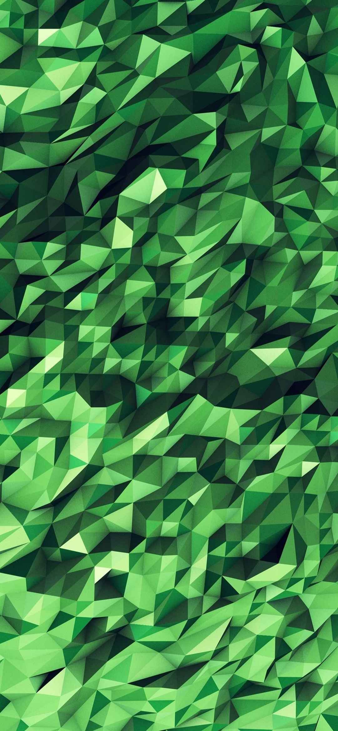 绿色三角形状手机壁纸-