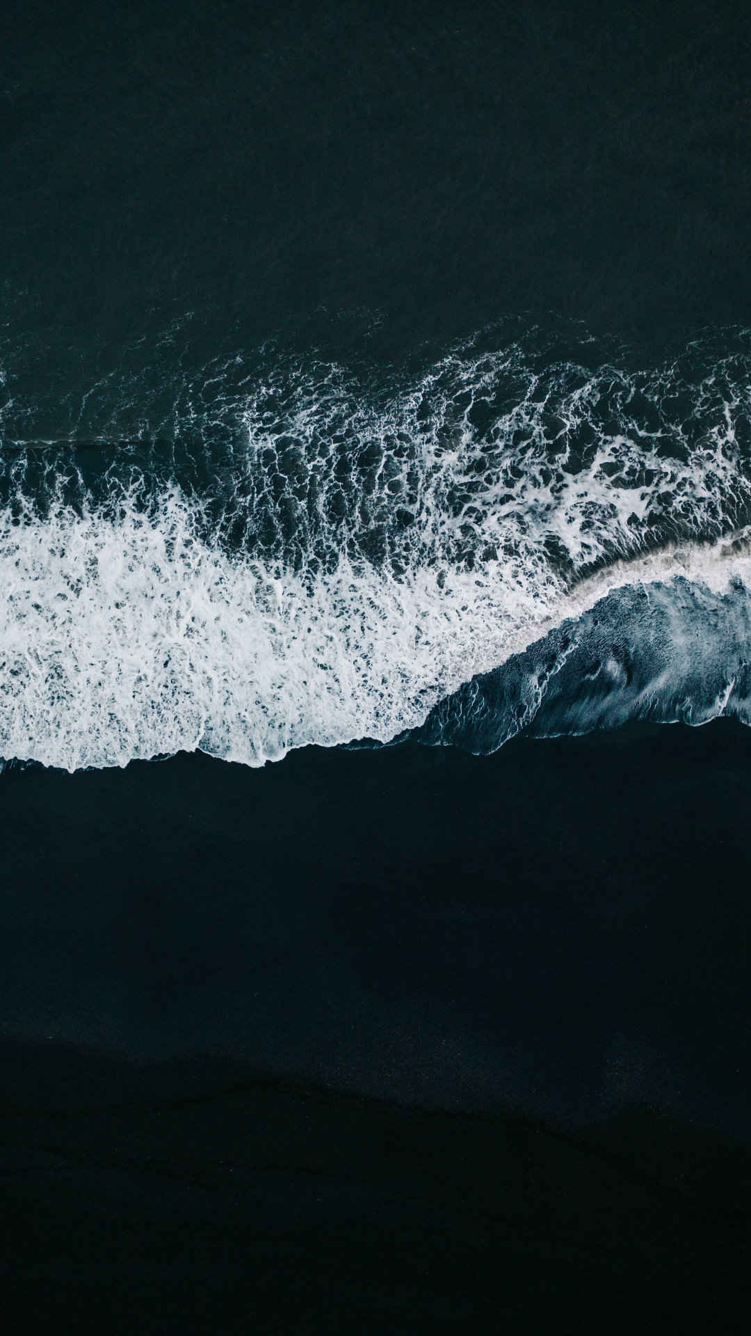 外海大浪的高空航拍手机壁纸图片-
