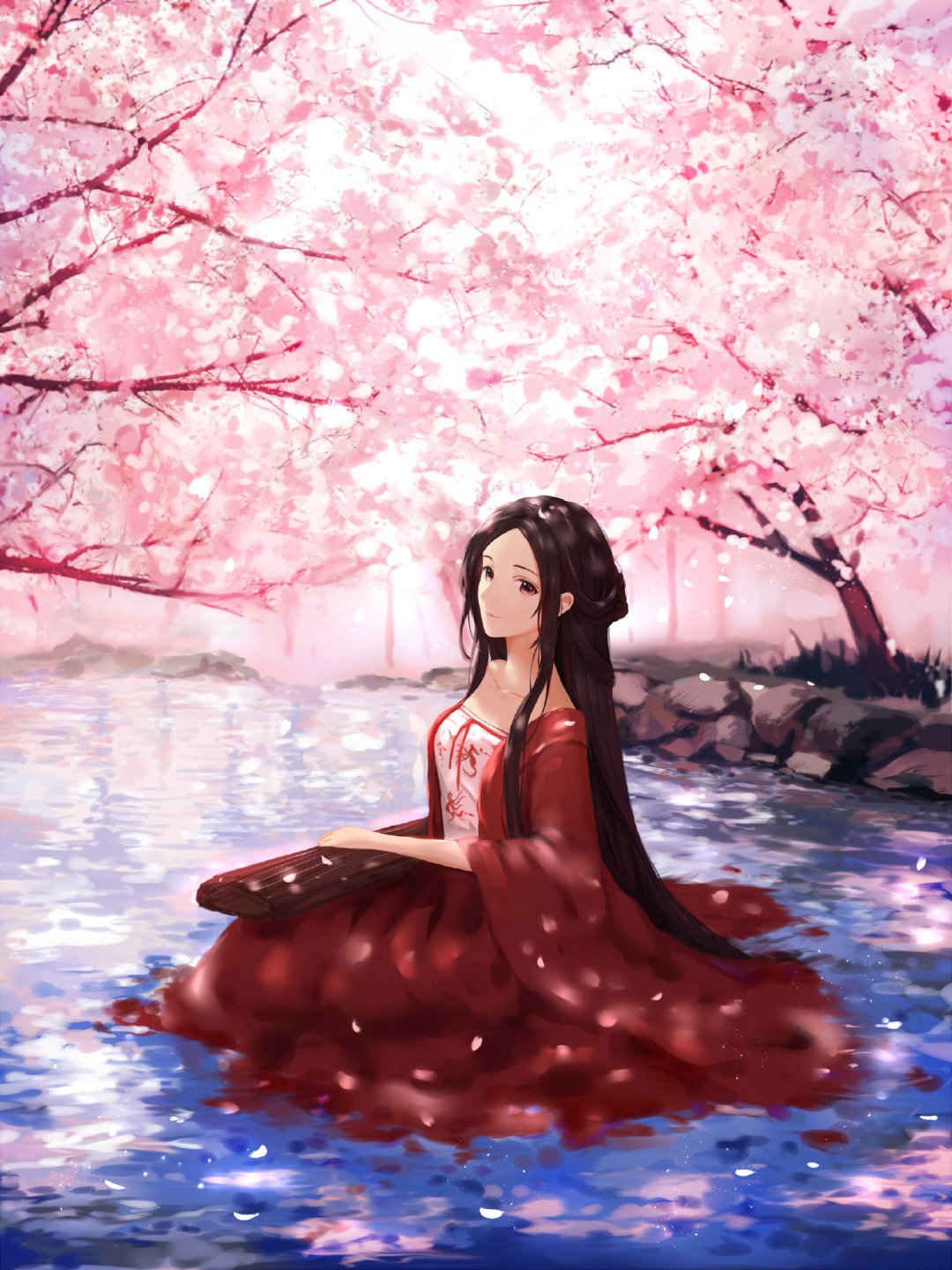樱花树下美女唯美