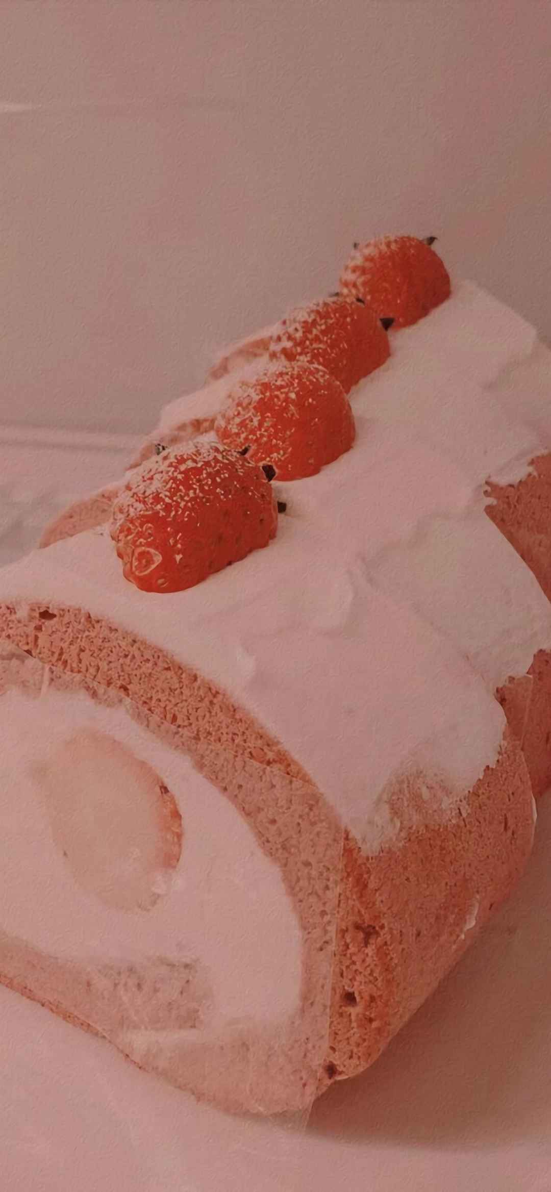 美食草莓粉色系手机壁纸