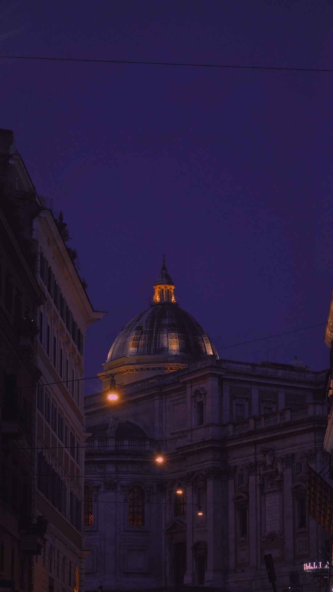 罗马的璀璨灯光夜景全屏超火高清壁纸-