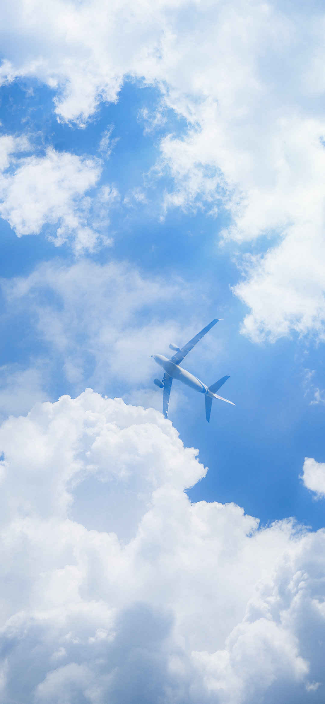 蓝天 白云 飞机手机壁纸-