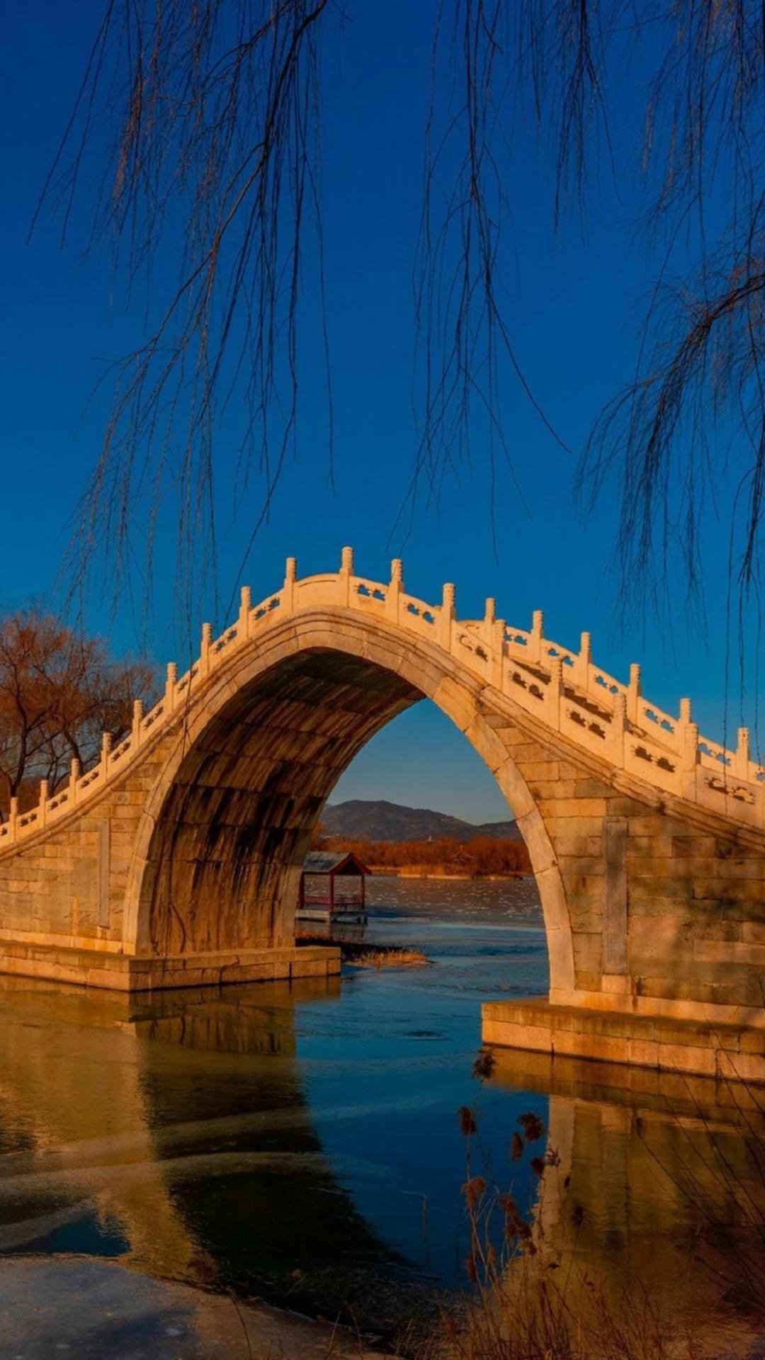 玉带桥唯美迷人景色手机壁纸-