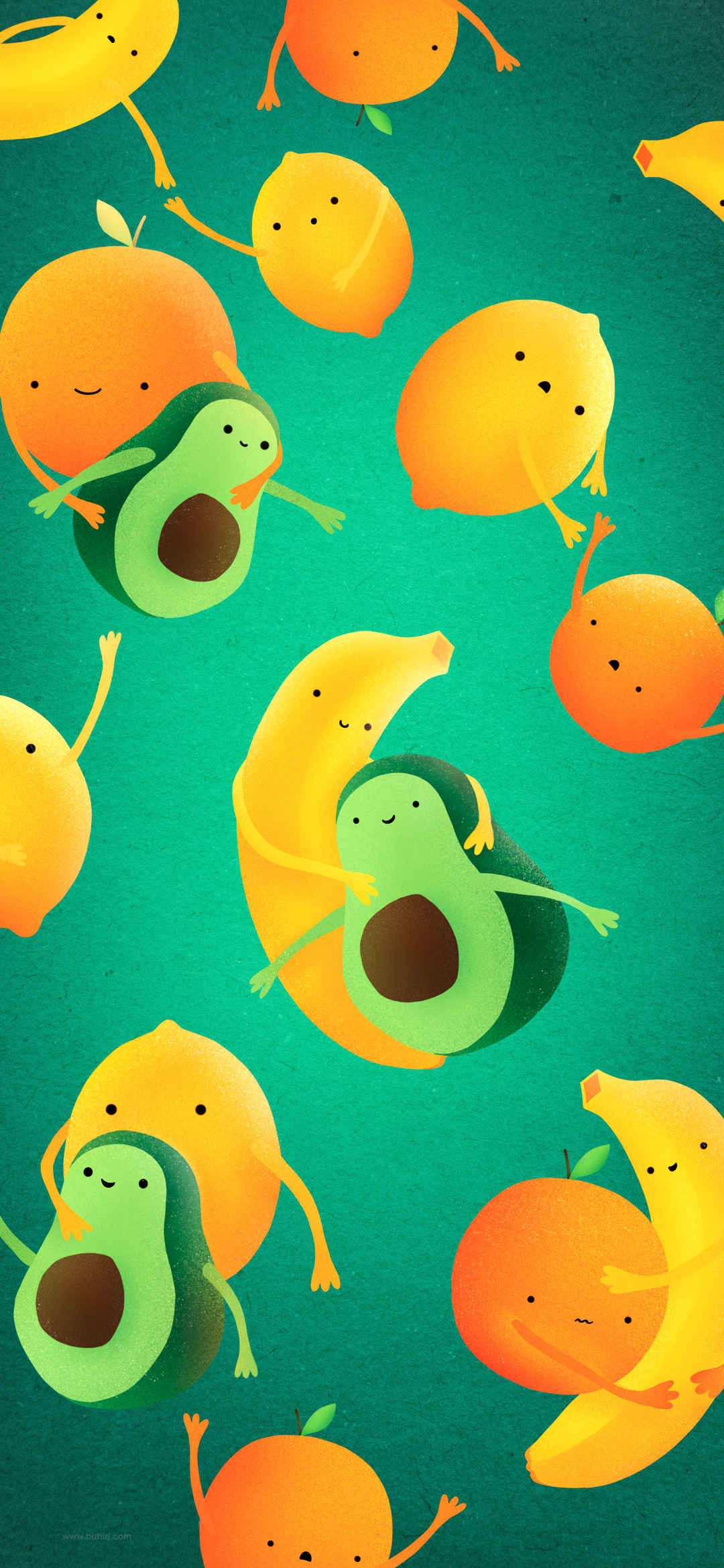 可爱水果主题手机高清壁纸-