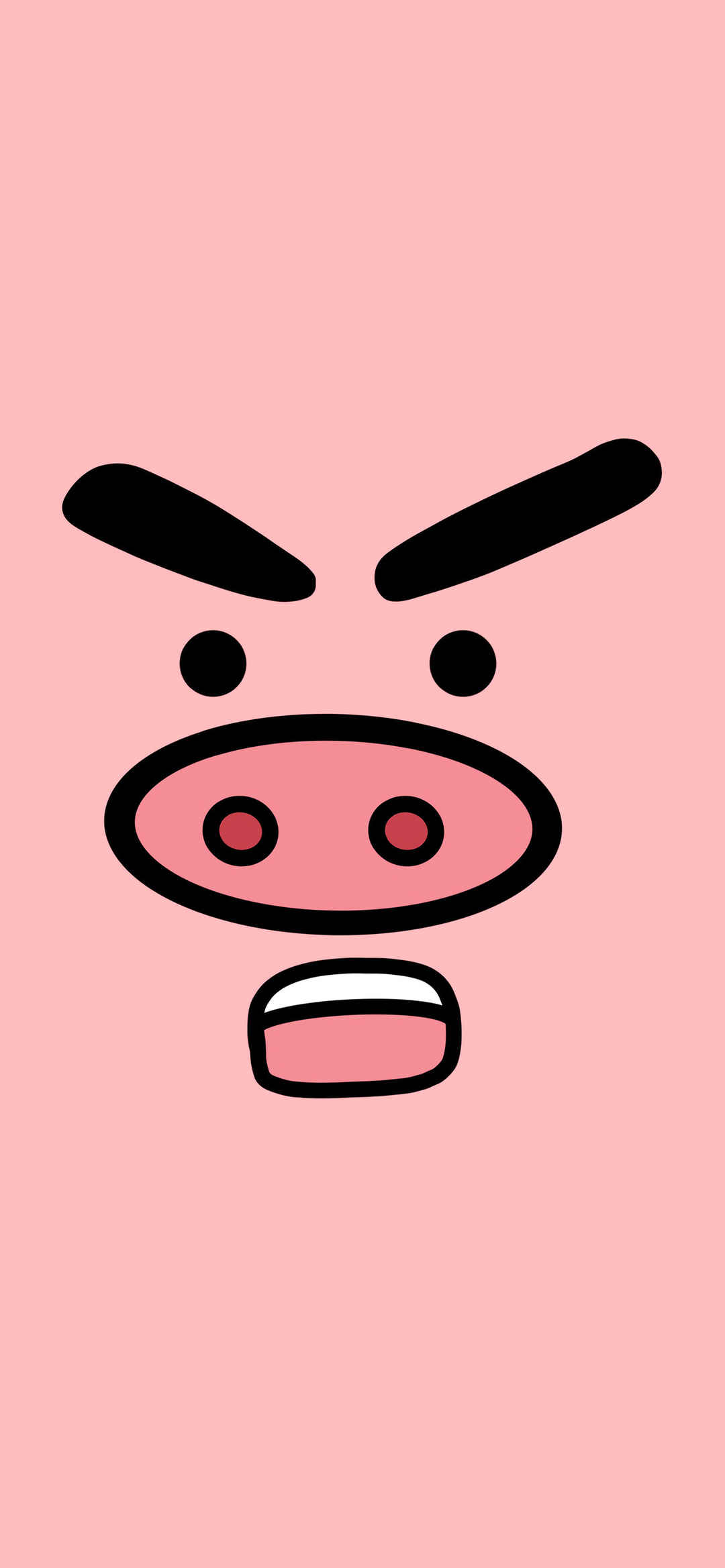 粉色可爱小猪表情包手机壁纸