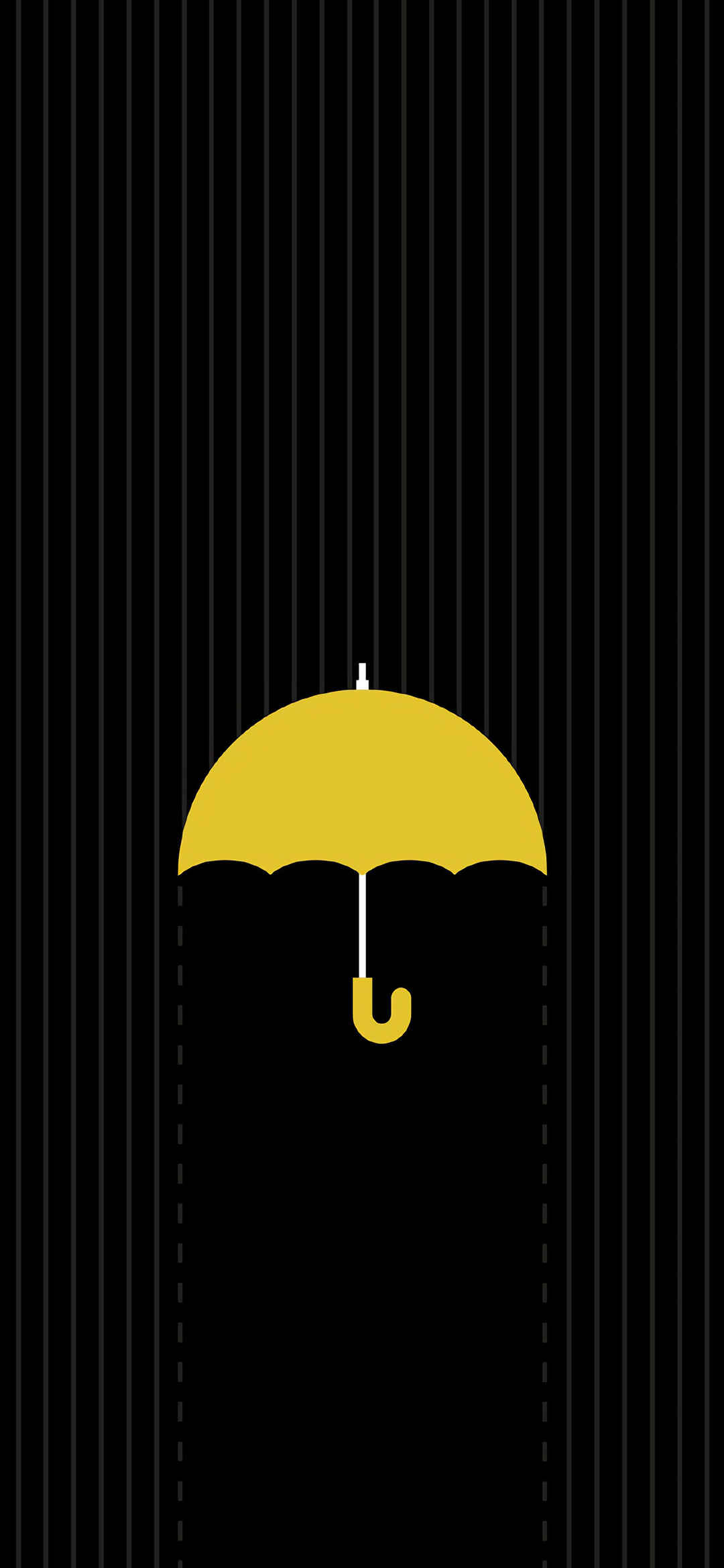 创意雨伞矢量手机壁纸-