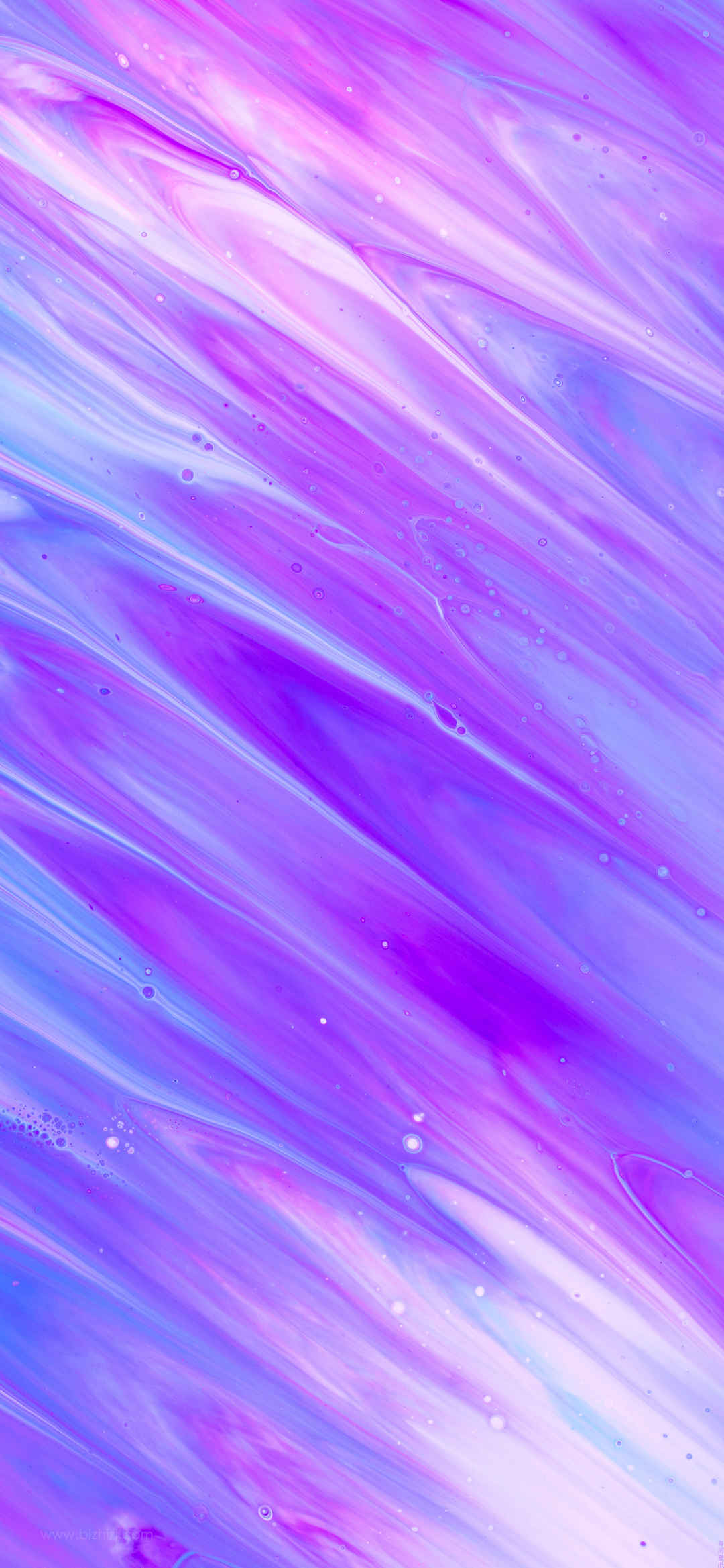 蓝紫色液态颜料色彩创意壁纸-