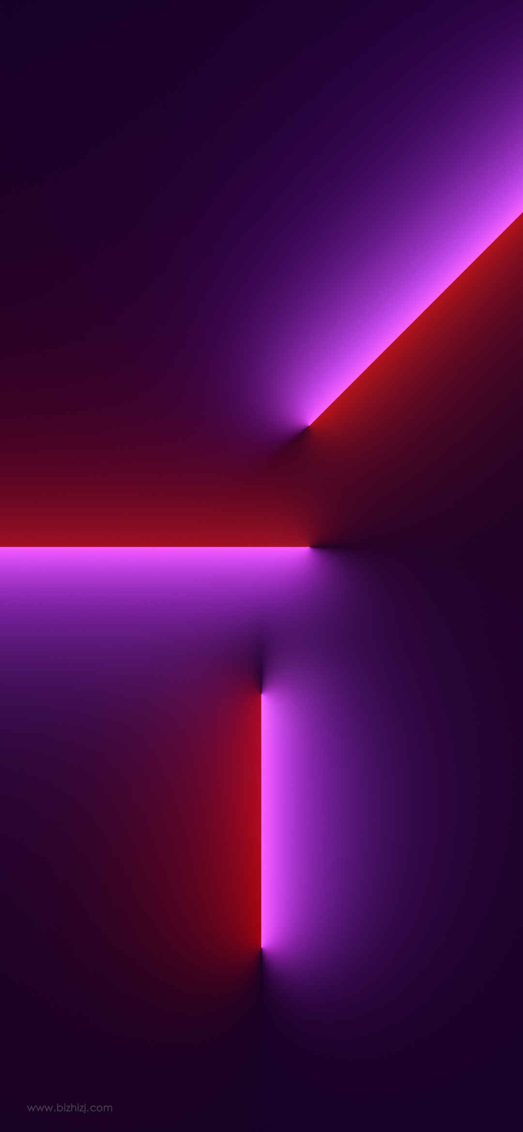 苹果iPhone13Pro 官方原图手机壁纸 个性设计 红紫色1542x3334