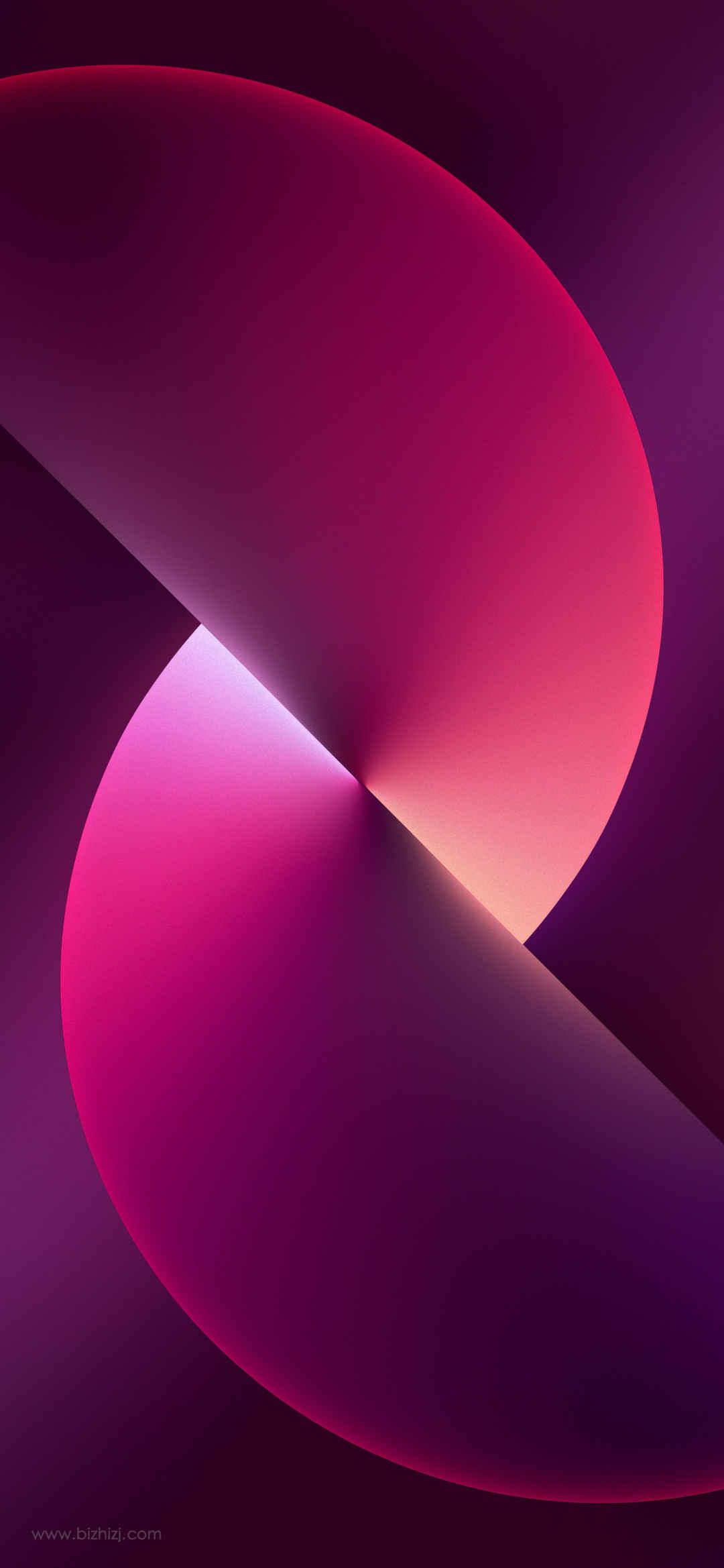 苹果iPhone13Pro 官方高清手机壁纸红粉紫色1404x3040-