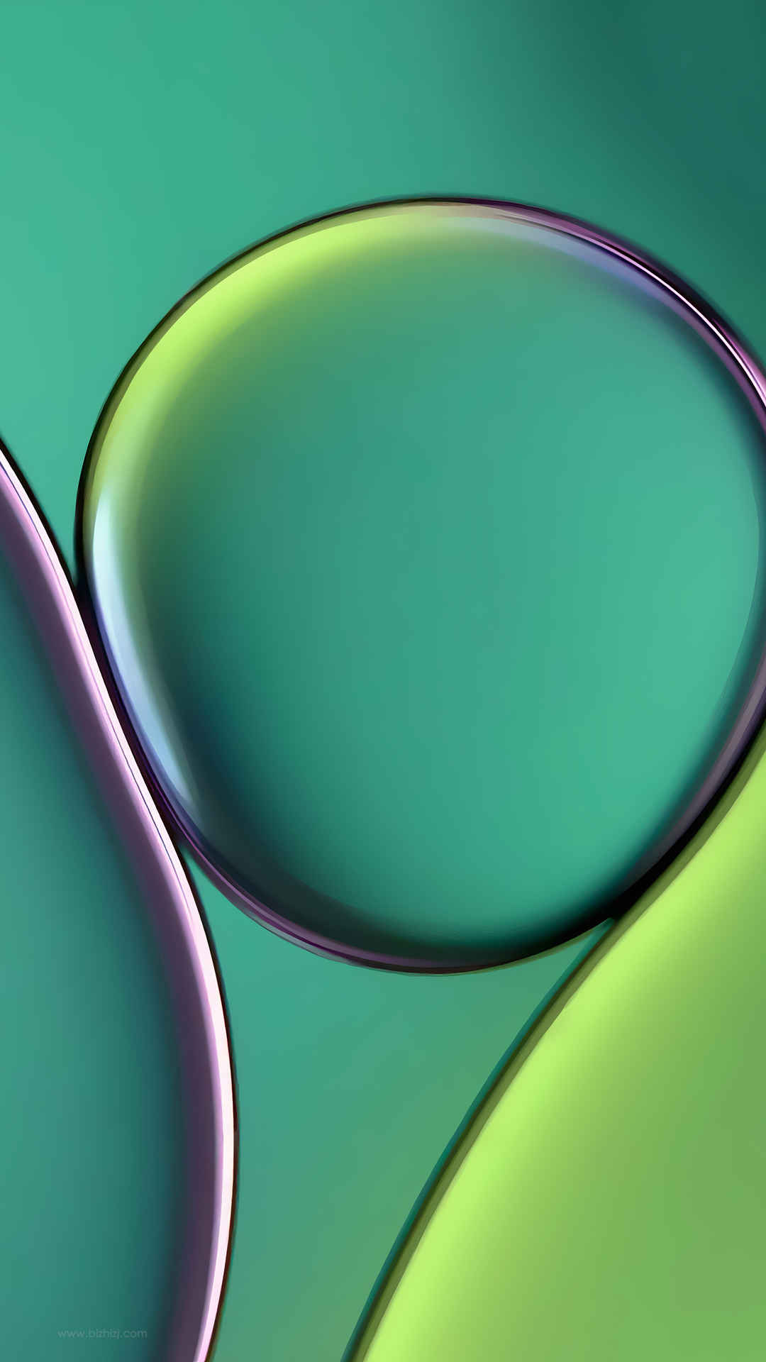 绿色 抽象 气泡 背景手机壁纸-