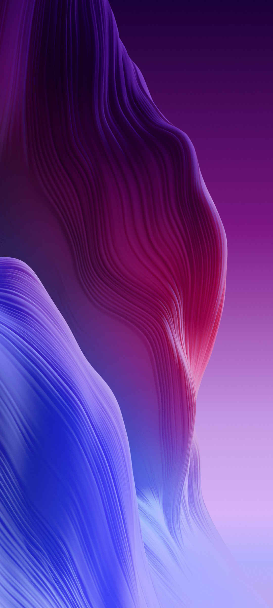 真我Realme UI 3.0蓝紫色渐变背景手机壁纸-