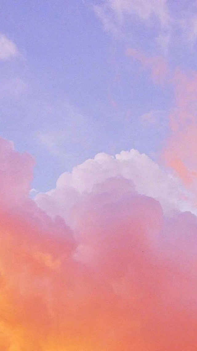 粉紫色的云霞唯美手机壁纸图片