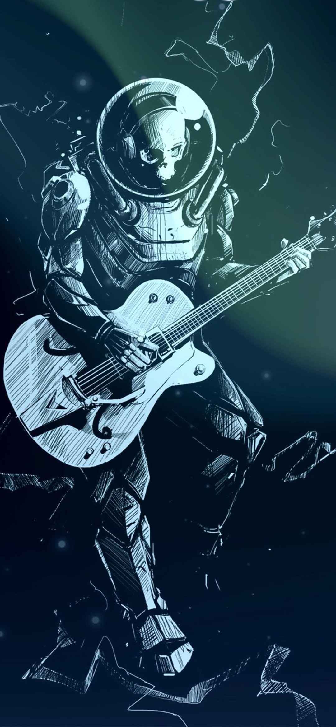 宇航员弹吉他搞笑图片