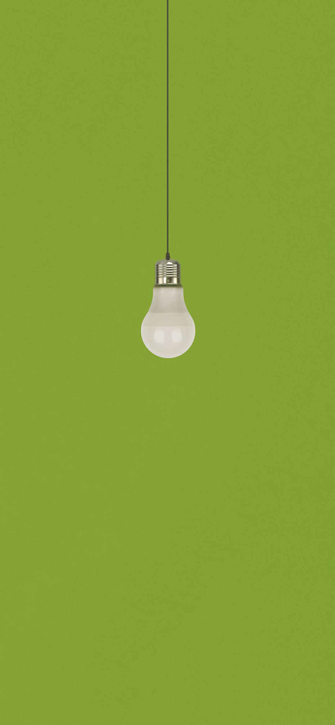 极简绿色背景灯泡创意质感壁纸-