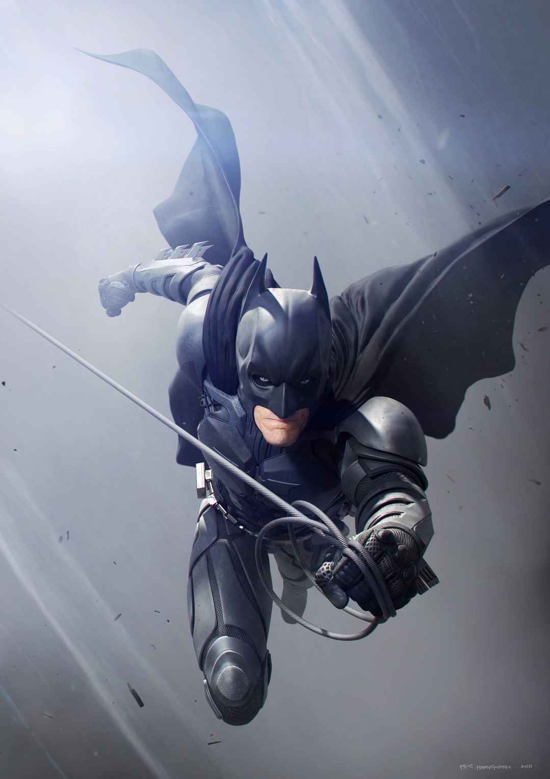 个性的蝙蝠侠2D插画手机壁纸-