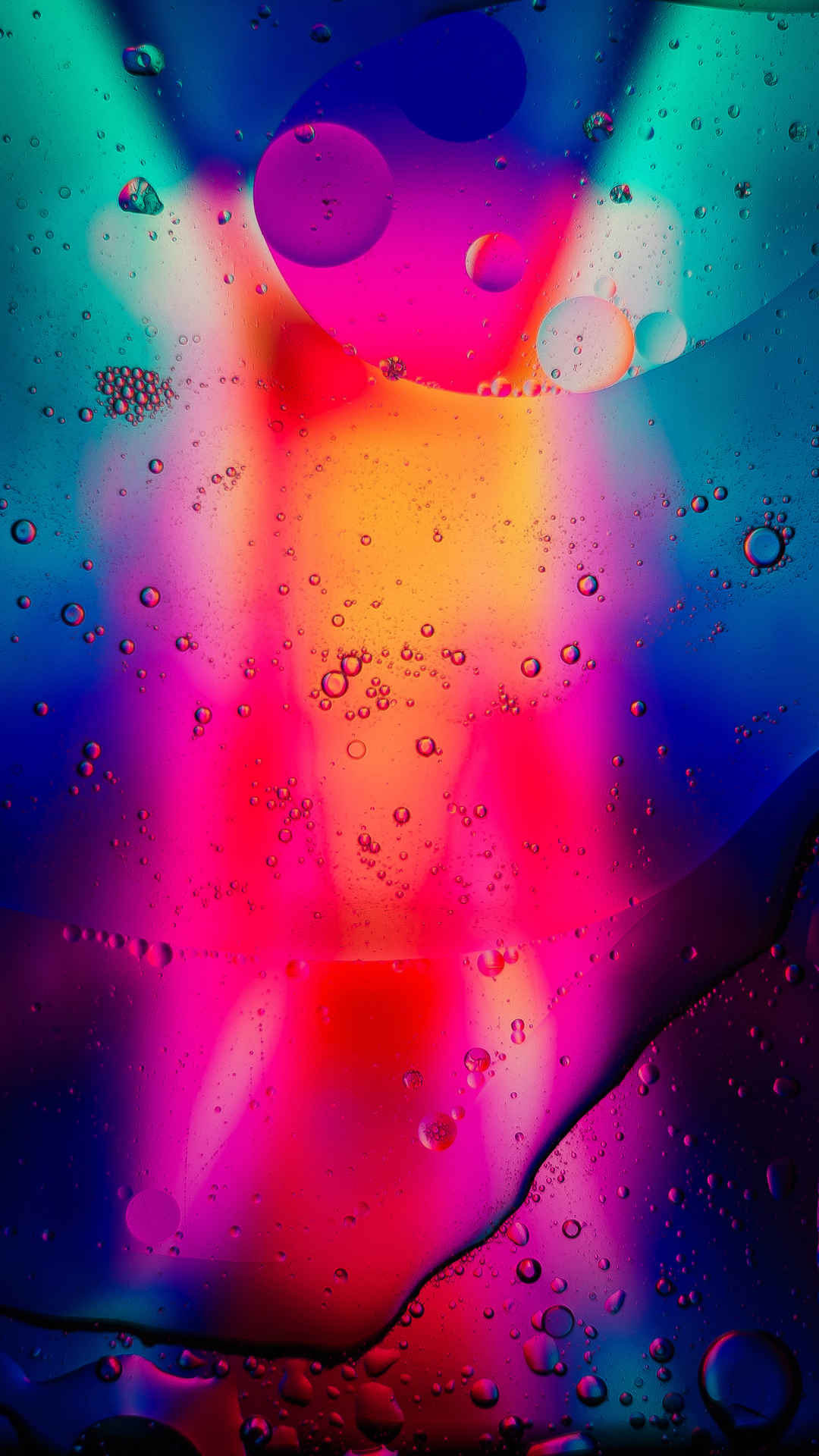 彩色玻璃水珠背景手机壁纸