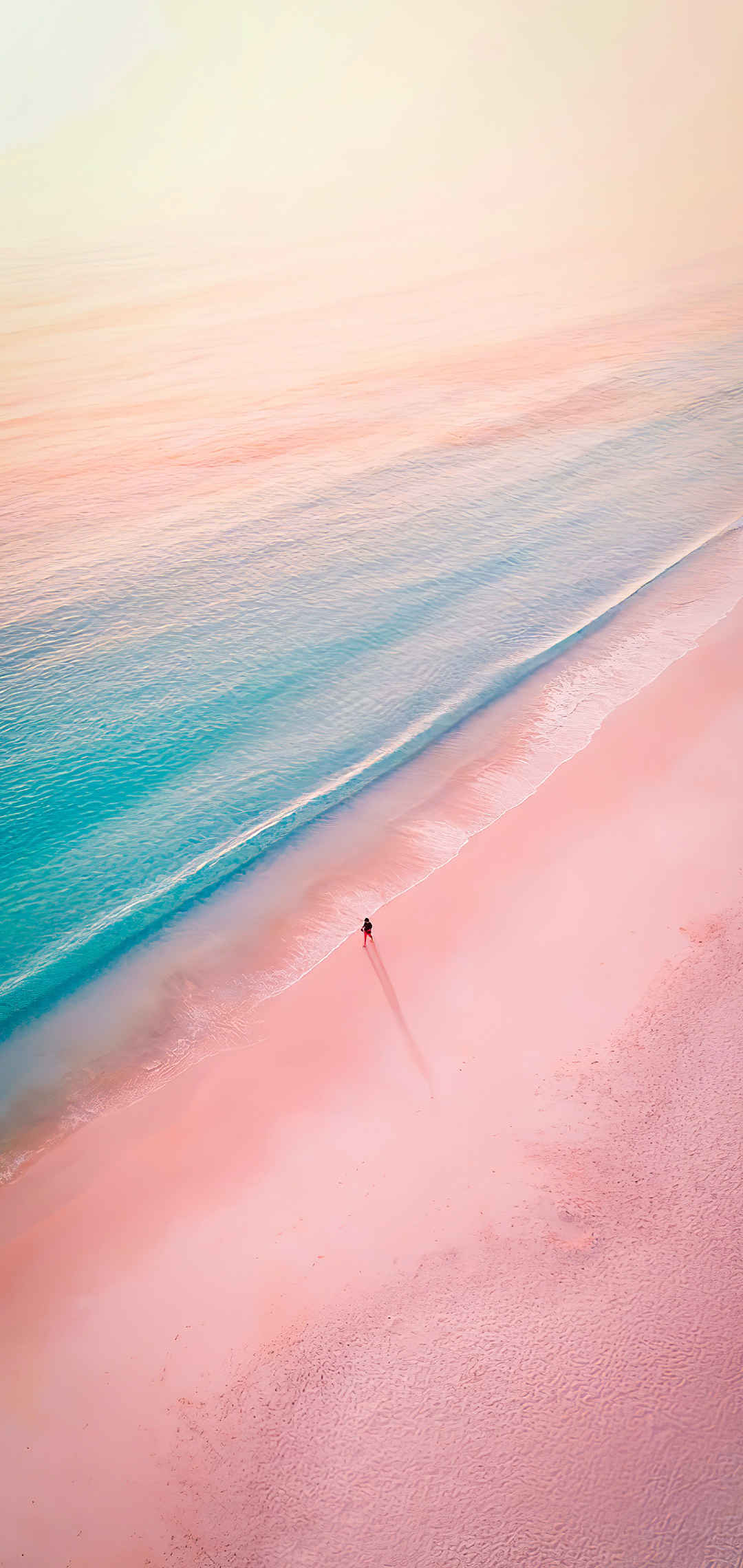 粉色海滩一句简短的风景句子