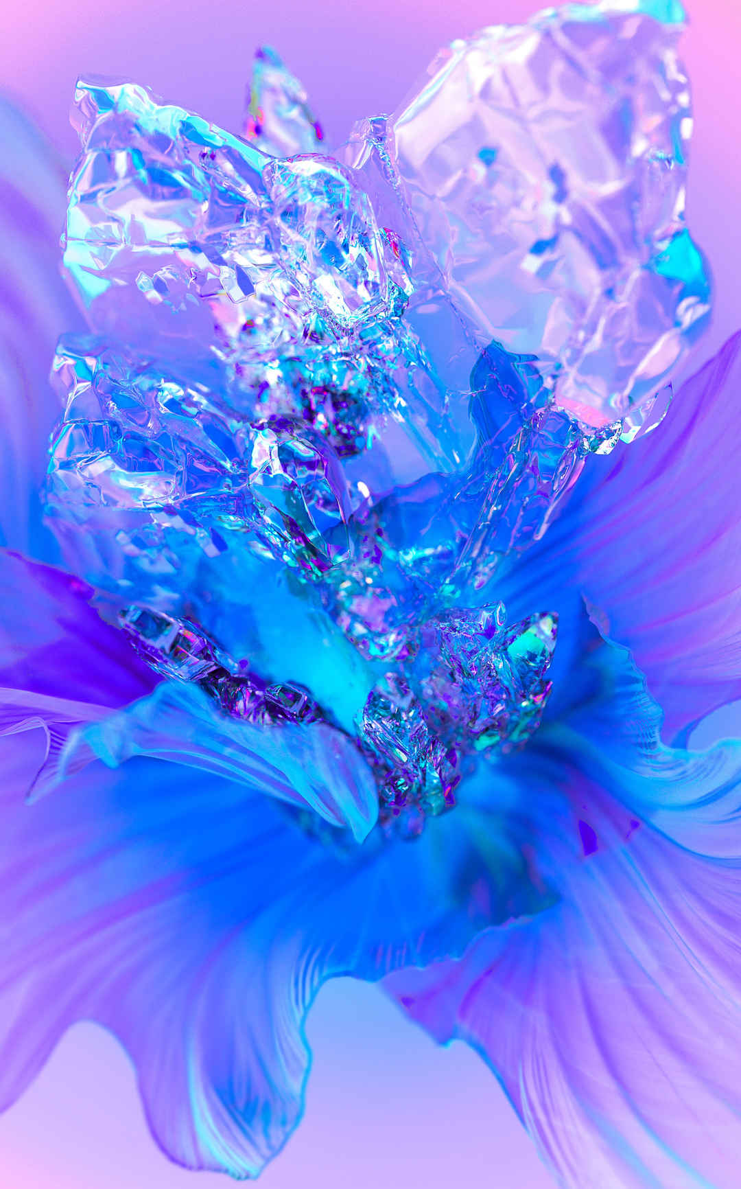 紫色花朵-水晶手机壁纸-