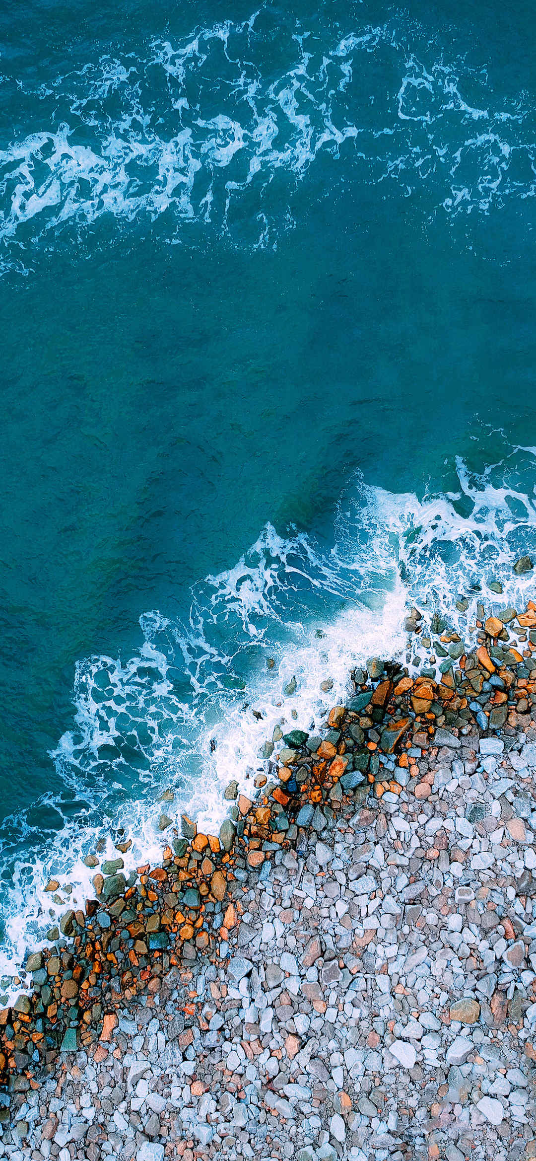 海岸 浪花 岩石手机壁纸
