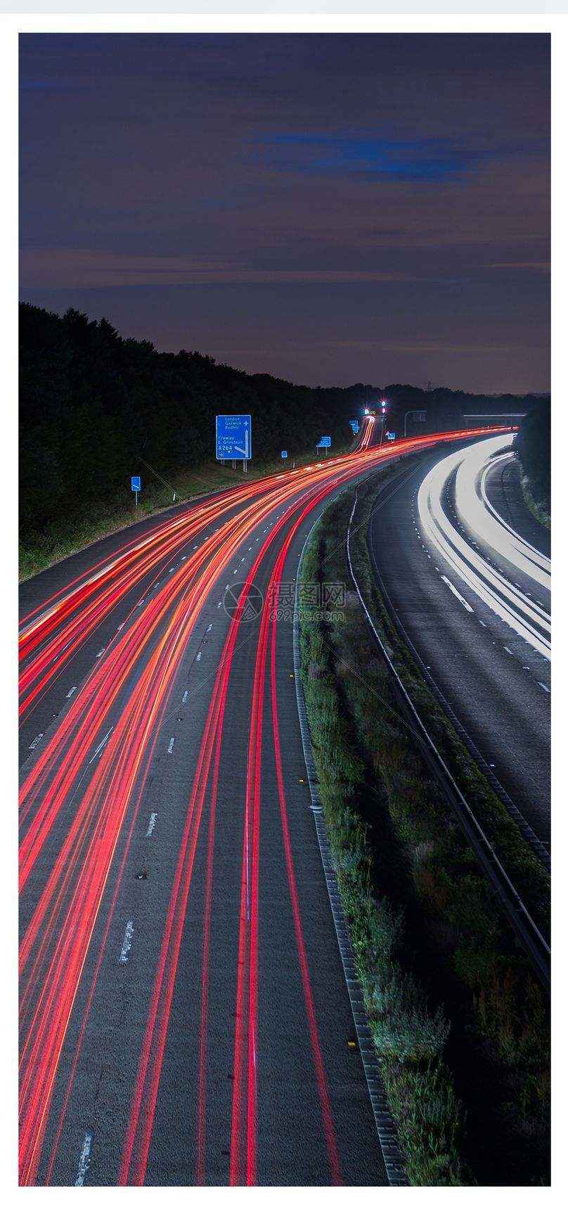 手机和高速公路的错位拍摄创意手机壁纸-