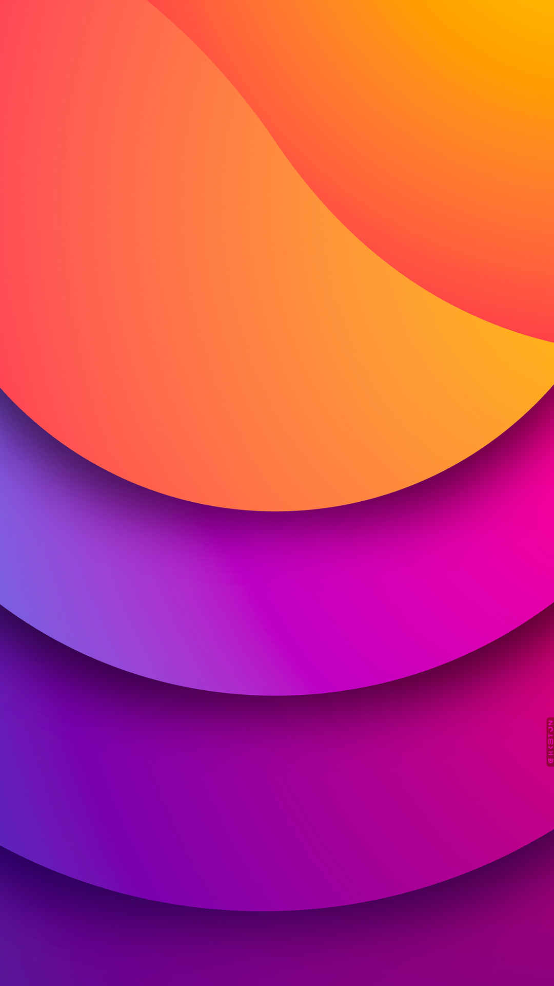 橙色 紫色 渐变 背景手机壁纸