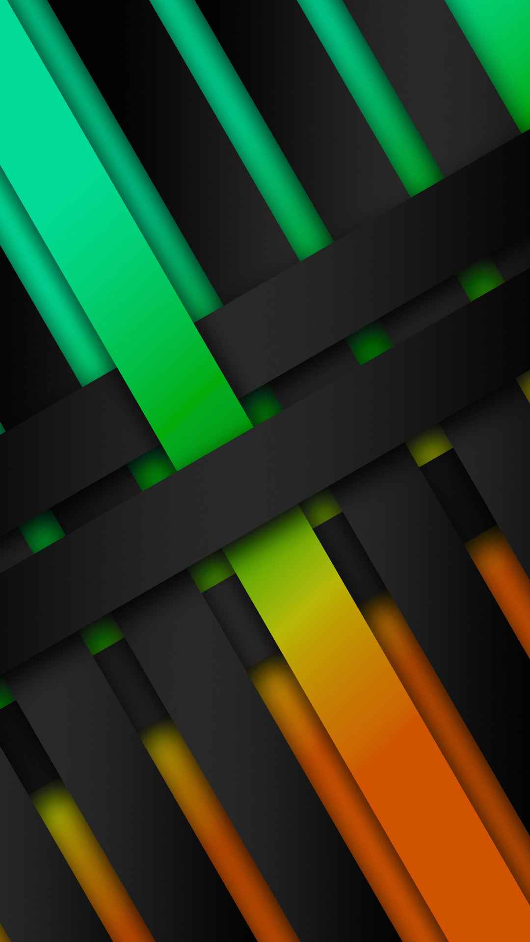 绿色 黑色 线条 条纹 设计手机壁纸-
