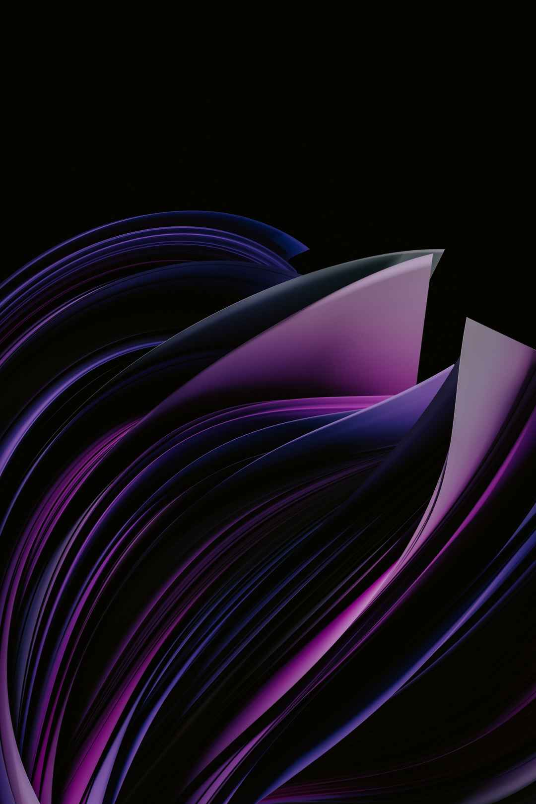 紫色 3D 抽象手机壁纸-