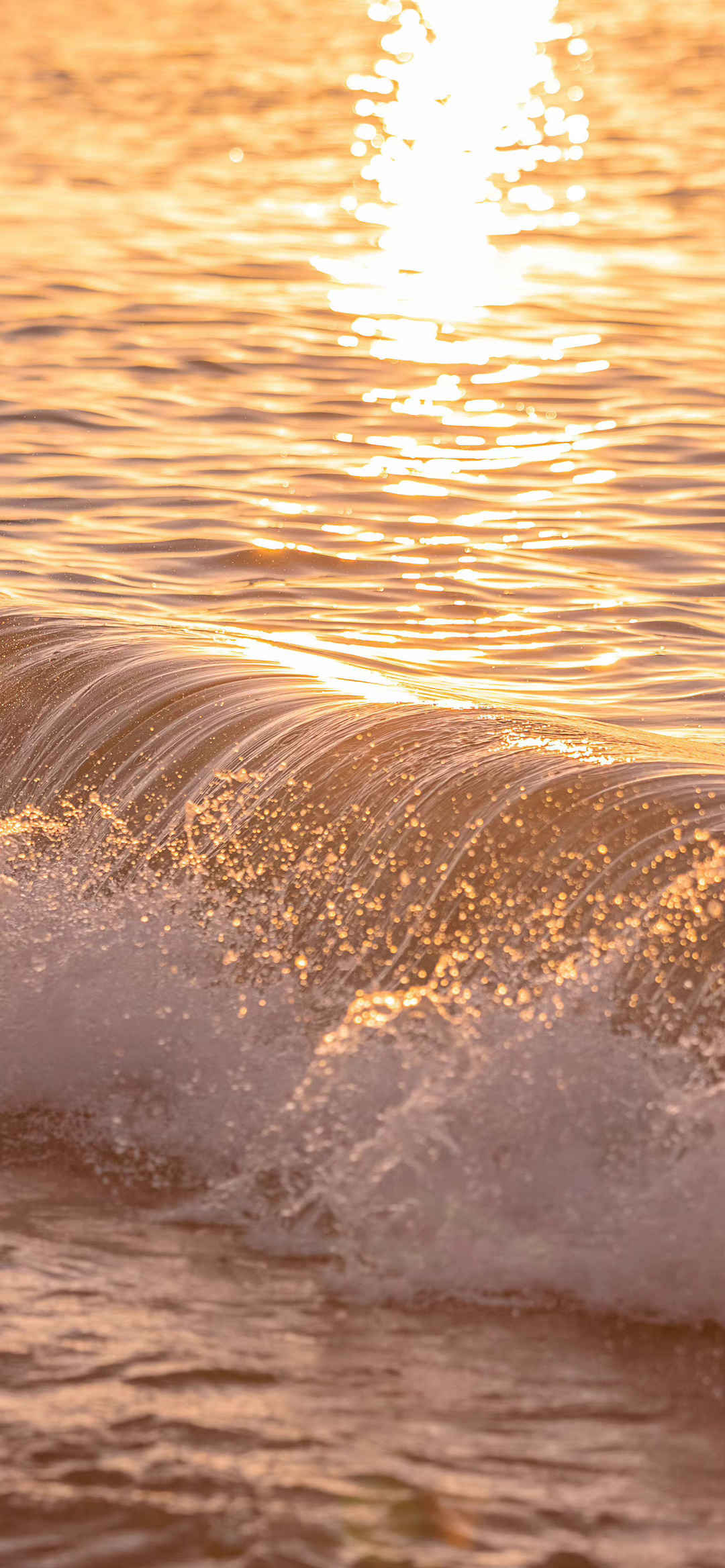 日落黄昏海水流动图片