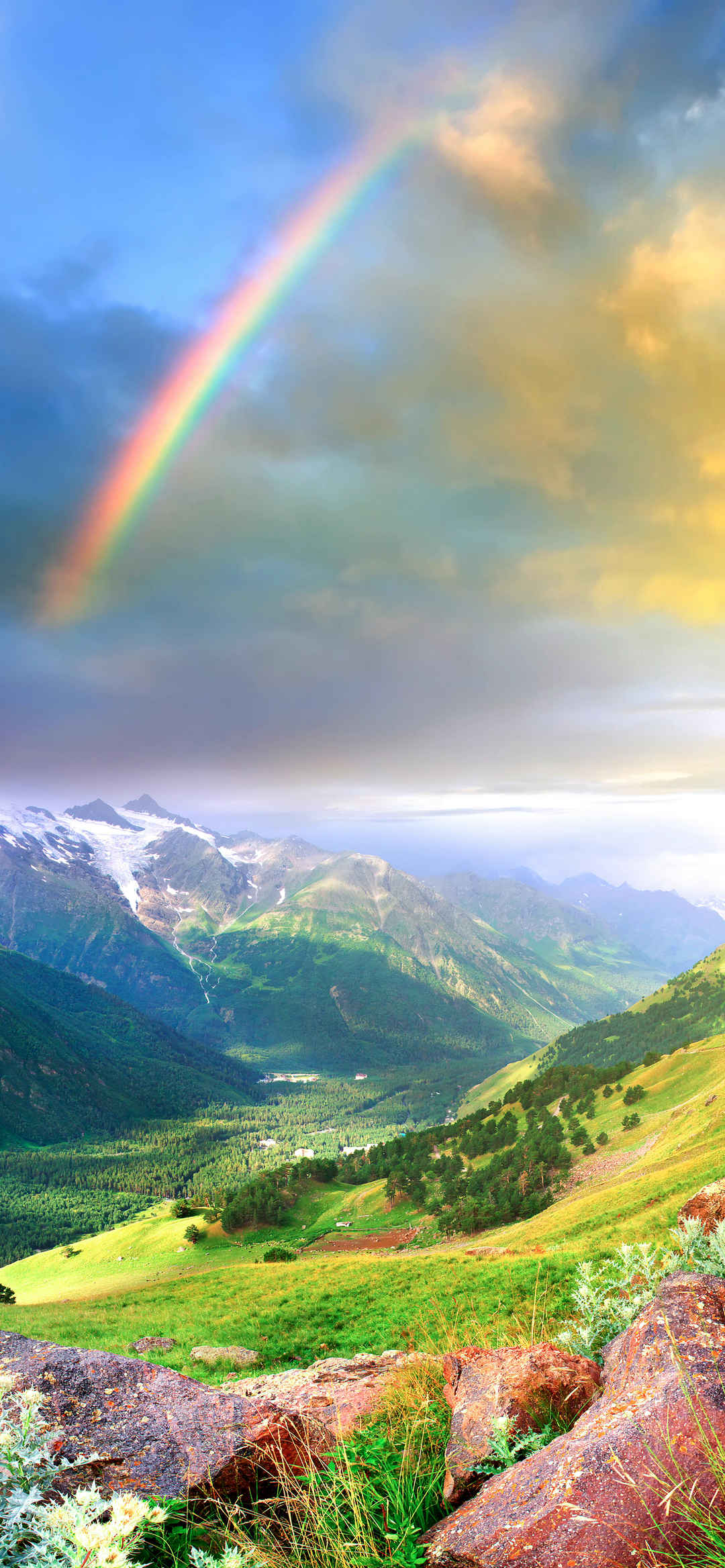 彩虹图片 自然风景 背景图片-