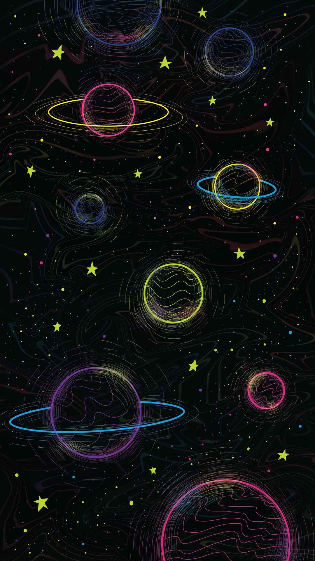 抽象 行星 星空手机壁纸