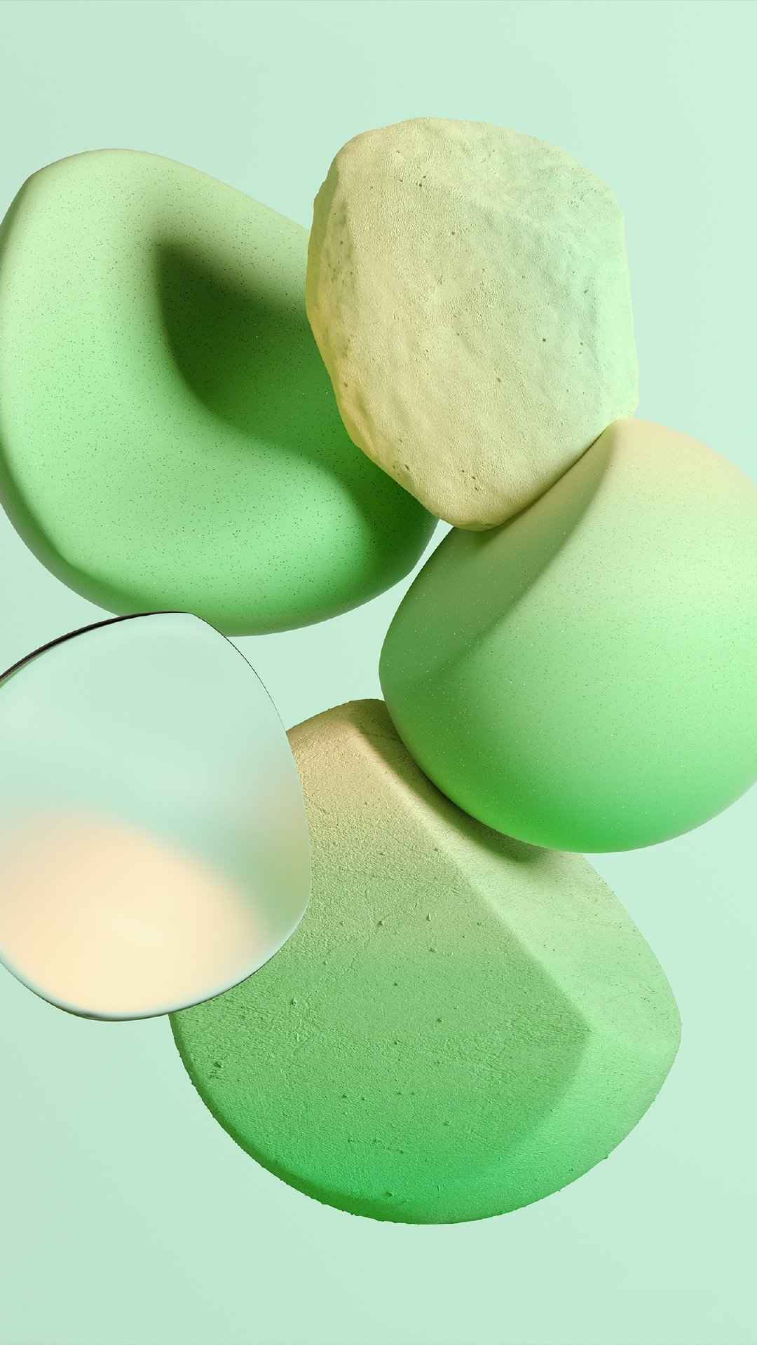 小米Xiaomi Civi 3D绿色渲染球体手机壁纸
