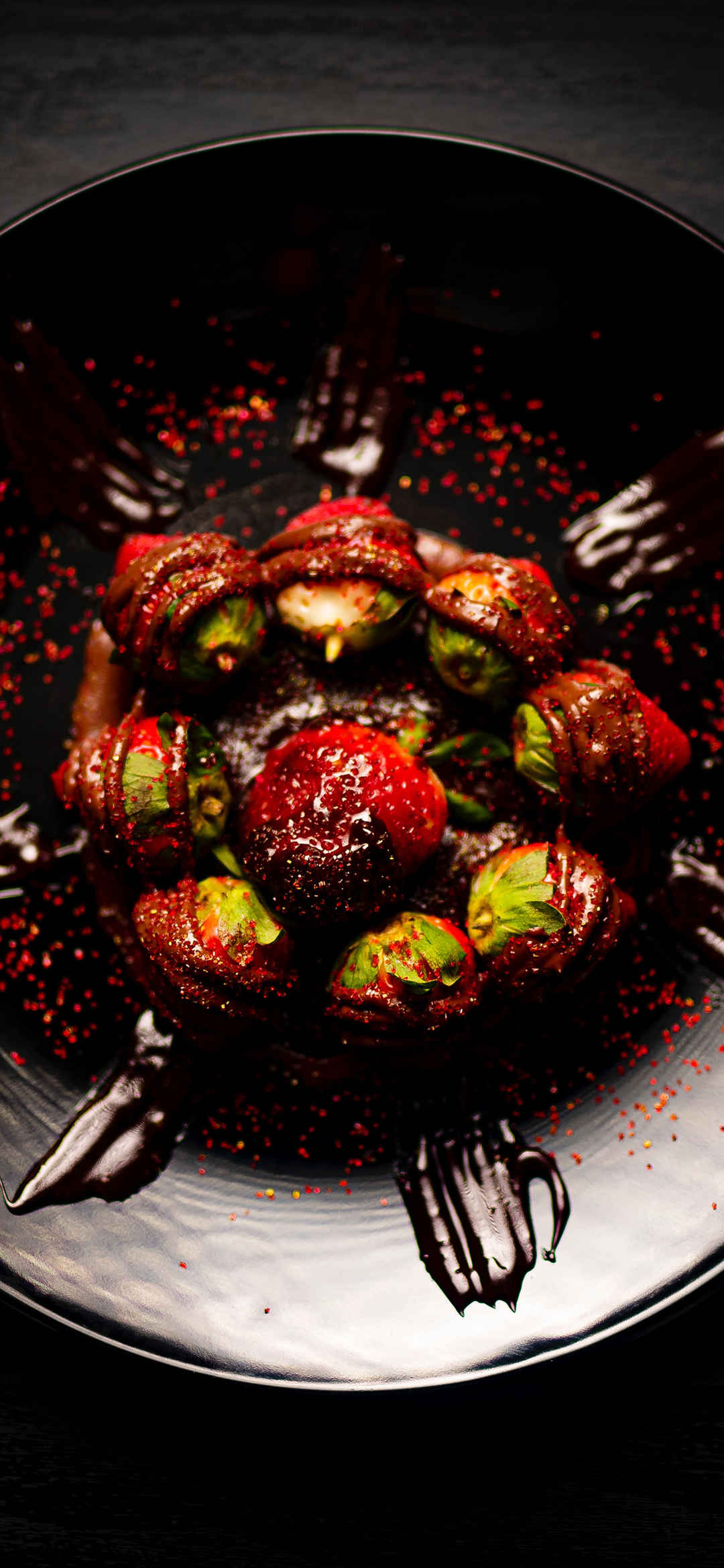 草莓巧克力手机壁纸