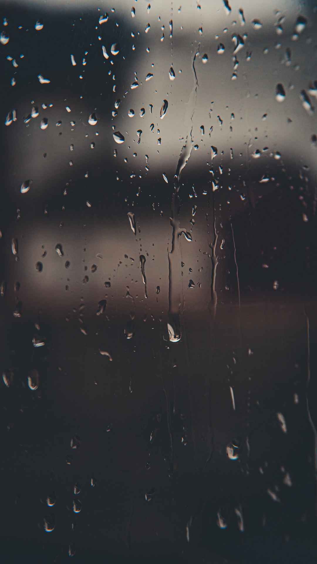玻璃上的雨滴手机壁纸