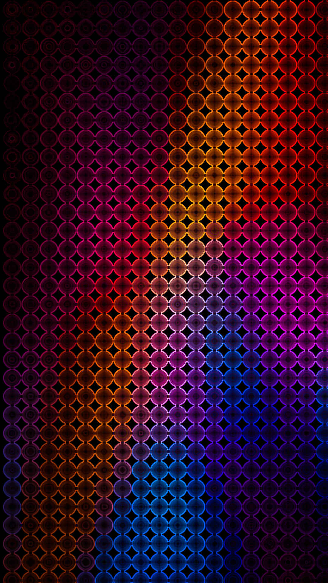 彩色圆形图案背景手机壁纸