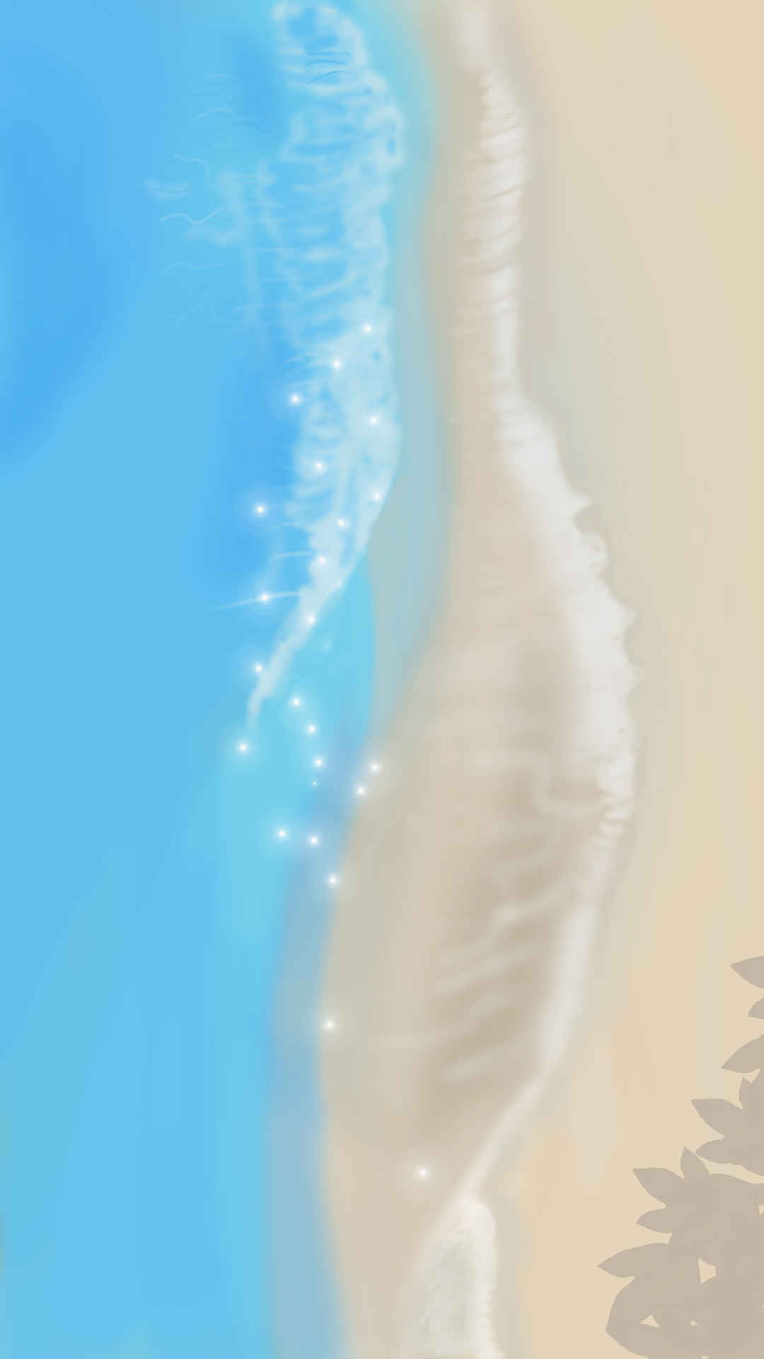 蓝色大海美丽沙滩4k风景手机壁纸2160x3840