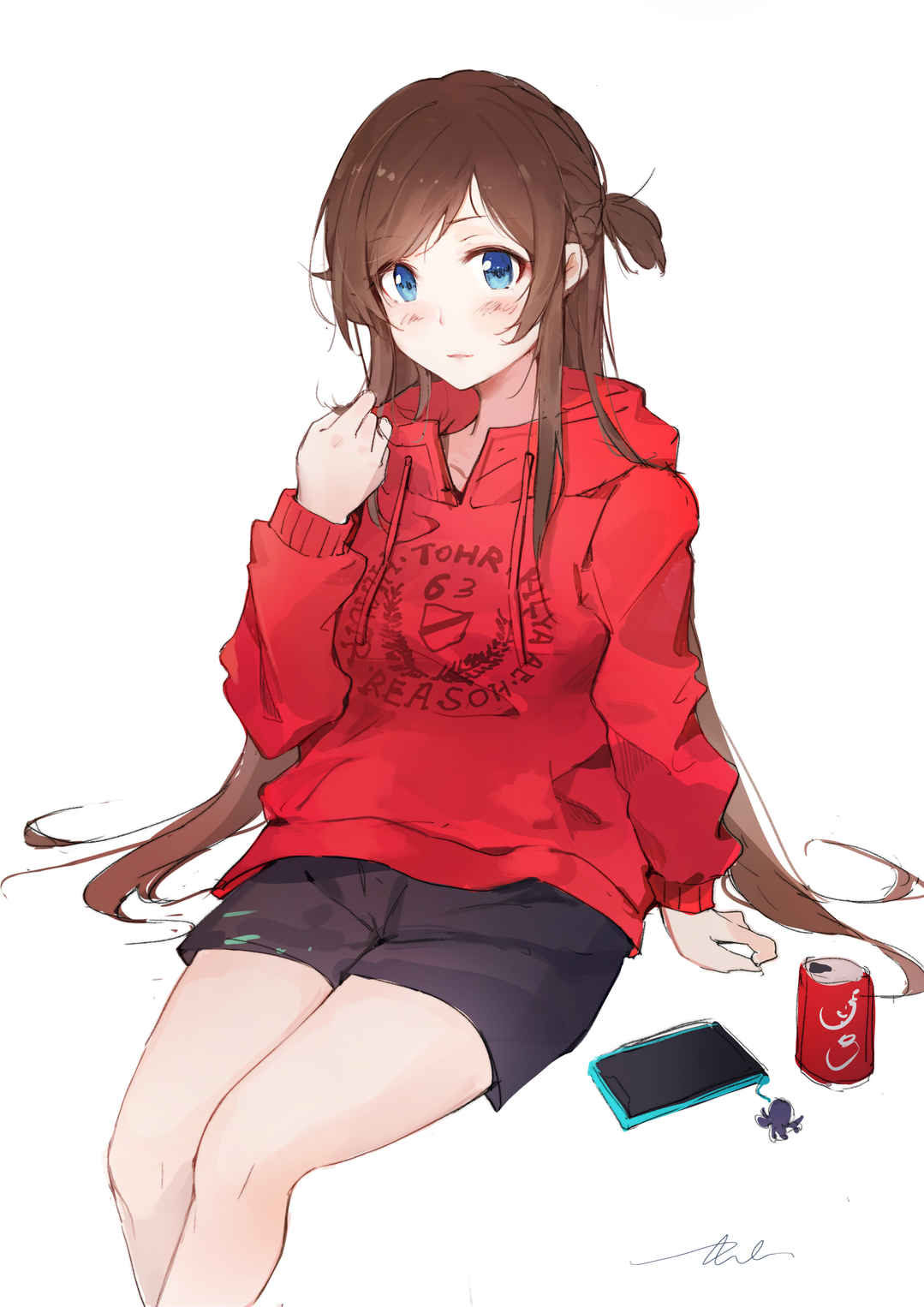 红色衣服水原千鹤 4k动漫手机壁纸-